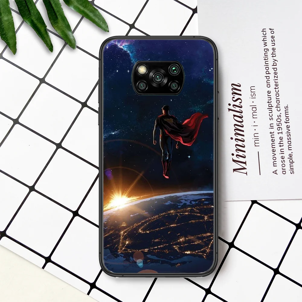 

Movie Superhero Supermans Phone Case For Xiaomi Mi Note 10 A3 9 MAX 3 A2 8 9 Lite Pro Ultra black Back Silicone Cover 3D Funda