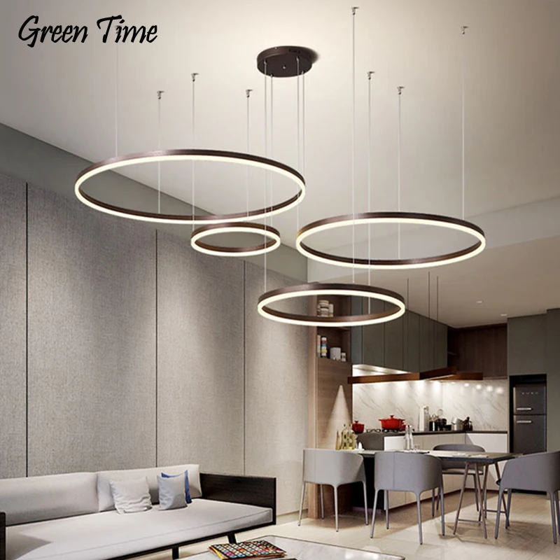 

100CM Ring Hanging Pendant Light For Living room Dining room Bedroom Indoor Pendant Lamp Lustre Luminaires Aluminum 110V 220V