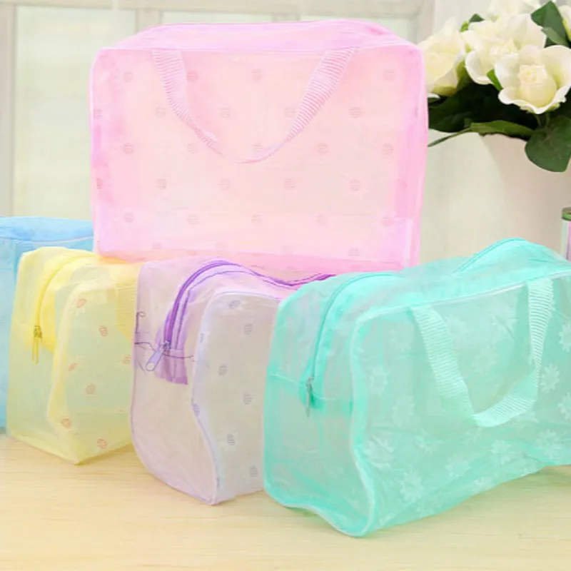 1 шт. Женская дорожная прозрачная косметичка сумки для косметики на молнии