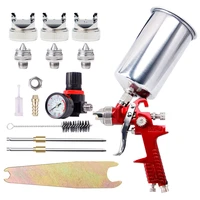 1 4mm 1 7 2 5mm nozzle hvlp air feed spray gun kit car paint primer clearcoat us