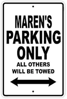 reflective sign plaque marens parking only all others will be towed name caution warning notice aluminum metal sign