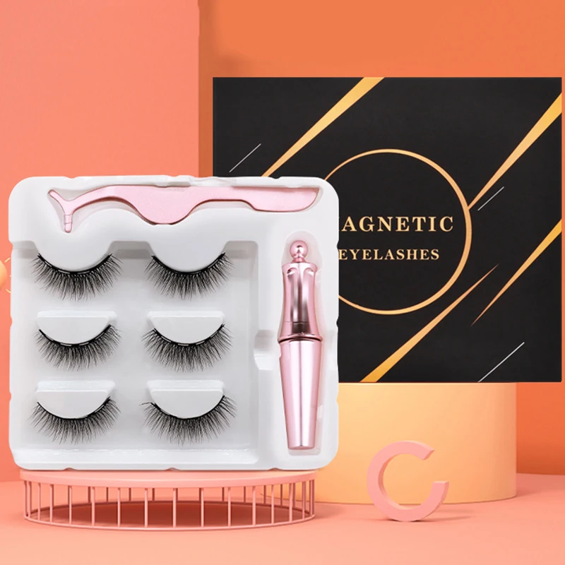 3 пары водонепроницаемые магнитные ресницы для подводки глаз|Магнитные ресницы| |