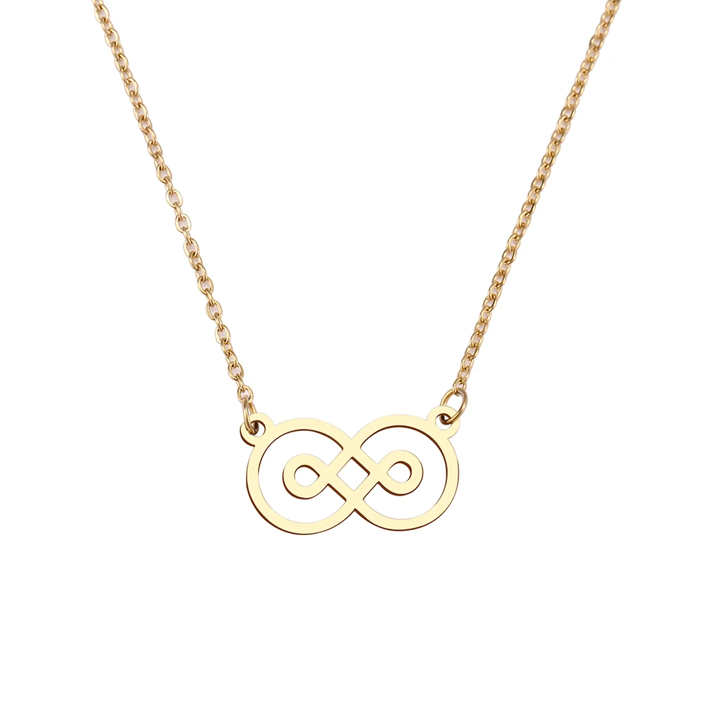 DOTIFI нержавеющая сталь для женщин классика 8 слов Бесконечная любовь подвеска