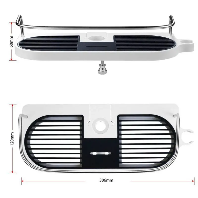Полка для душа телескопическая регулируемая полка-органайзер ванной комнаты