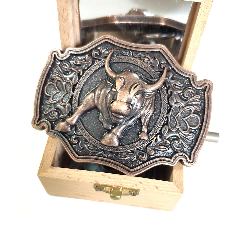 3D тяжелых в виде Головы Быка с металлическим ремнем и пряжкой классические