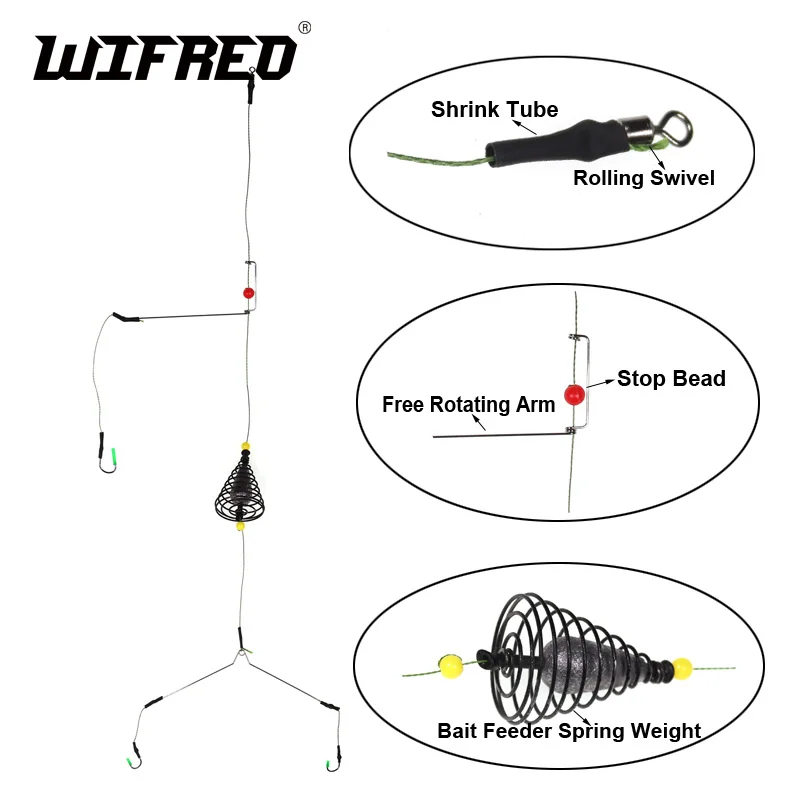 

Wholesale 20sets Grass Carp Spring Groundbait Feeder Rigs Weed Braid Line Umbrella Rigs Method Feeder Steel Balance T shape Rigs