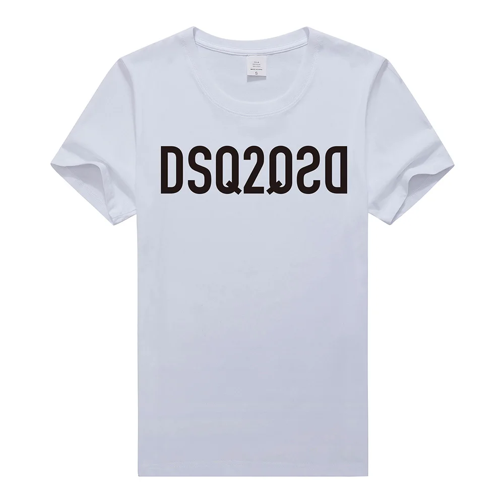 

DSQ2 summer Fashion 100% cotton DSQ2 Letters High Quality T-shirt Men's women's T-shirt casual O-Neck T-shirt short sleeve tees