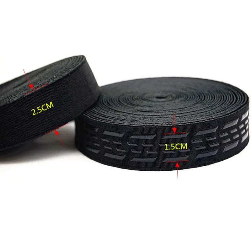 25mm 1 '' Wide Non-Slip Silicone Elastic Sewing Garment Grip Band Webbing Belt for Sport Clothes Wrist Waist DIY Rubber 1-10M | Дом и