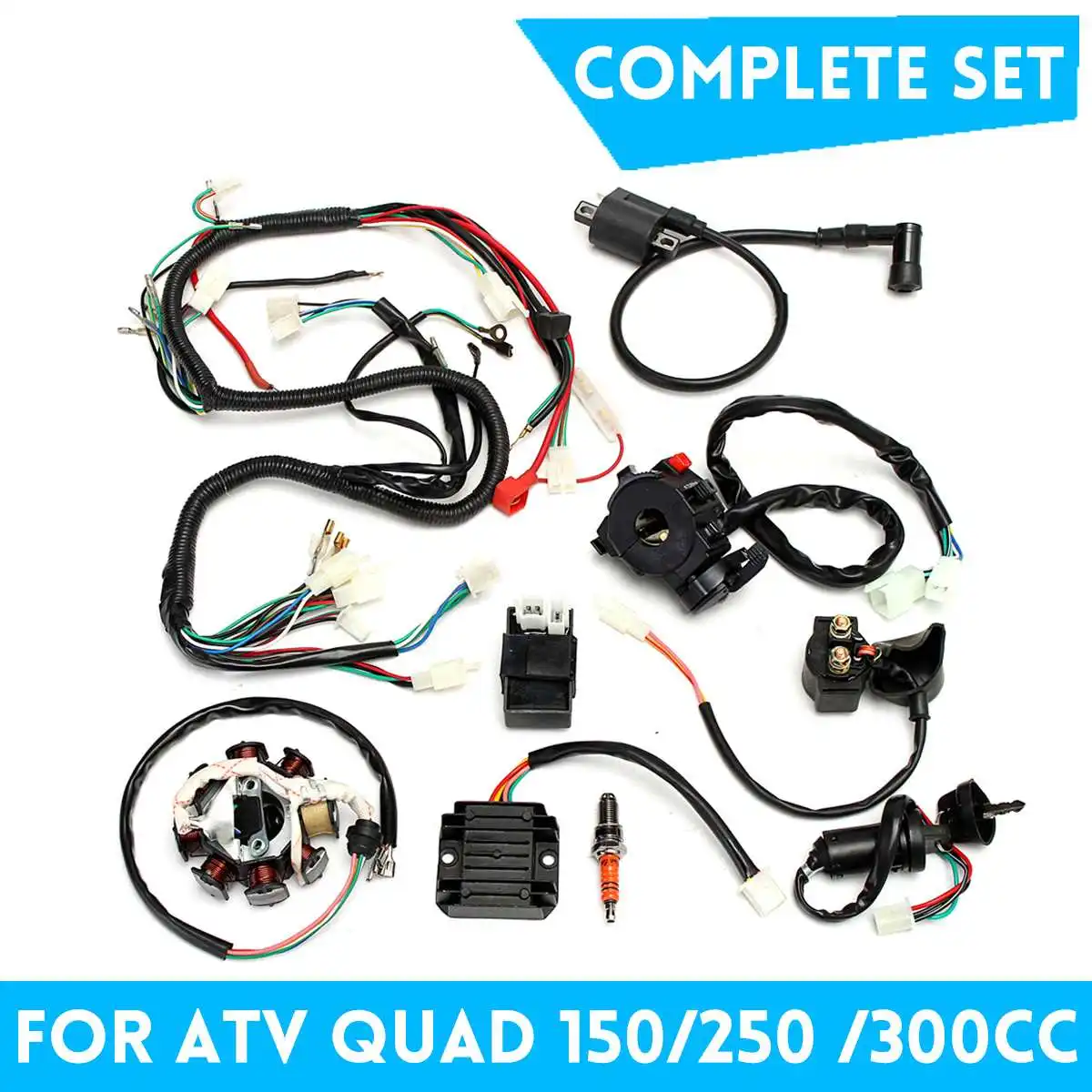 

Полный Электрический кабельный жгут выпрямитель CDI для велосипеда-грязи ATV QUAD 150cc 250cc 300cc инструмент для жгута проводов Новое поступление, 1 к...