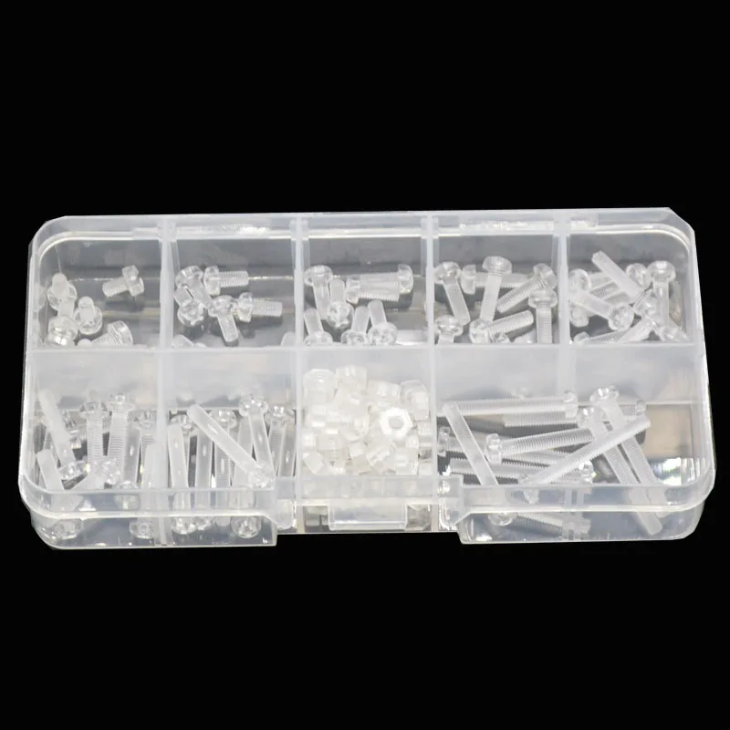 Крестообразный прозрачный акриловый винт Пластиковая изоляция болт с круглой