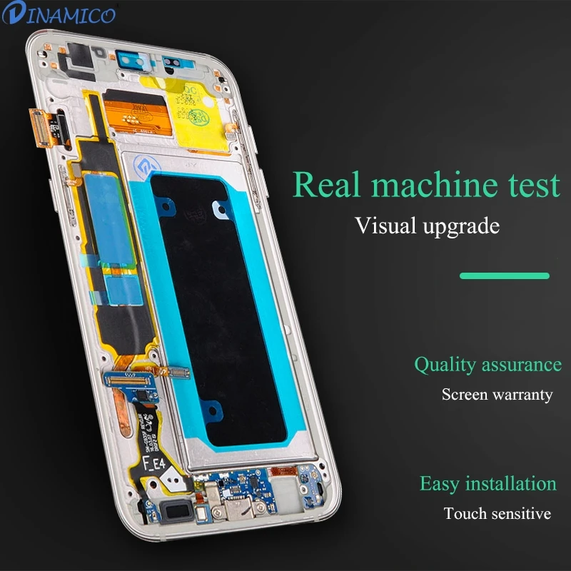 Dinamico OLED Акция S7 Edge дисплей для samsung Galaxy G935 Lcd G935F дисплей кодирующий преобразователь сенсорного экрана в сборе с рамкой