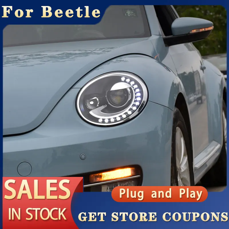 

For VW Beetle Head lights 2013-2021 Beetle LED Head light DRL Bi Xenon Projector Lens Auto Accessories