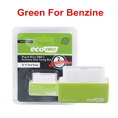 Green For Benzine Лучший ECO OBD2 NitroOBD2 полный чип тюнинг производительность коробка Nitro OBD2 EcoOBD2 разъем и драйвер для дизельного бензина автомобиля OBDII интерфейс - Цвет: Green For Benzine
