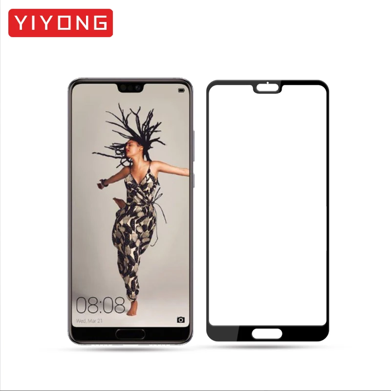 25 шт./лот YIYONG 5D полное покрытие стекло для Huawei P20 Lite Plus закаленное Защита экрана Pro P