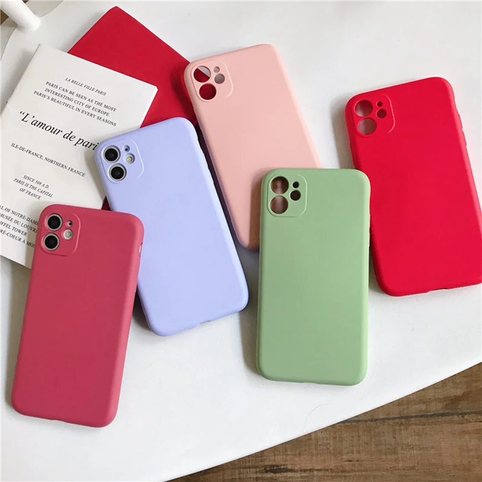 Жидкий силиконовый чехол для iPhone 11 Pro Max карамельного цвета камеры полный
