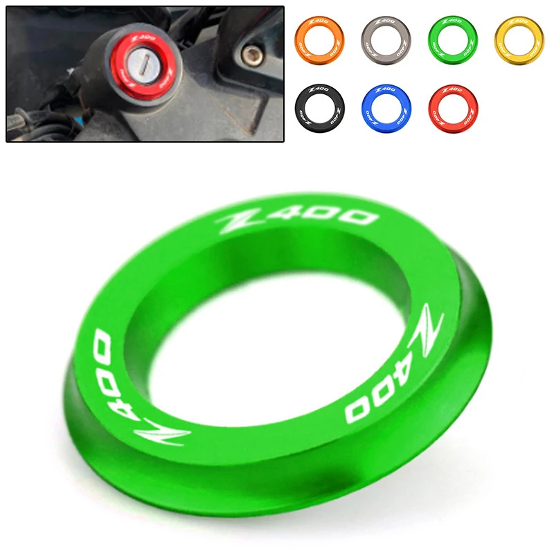 

Motorcycle Ignition Switch Cover Key Ring Circle Cap For Kawasaki Ninja 250 300 400 Z400 2013 - 2019 Accessories QC0209