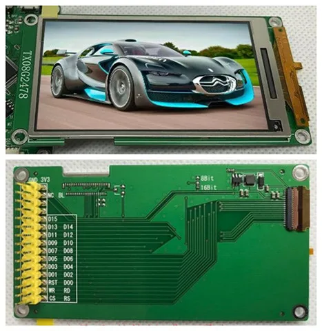 Screen with Board Maithoga ips 3,2 дюйма 16 м на тонкопленочных транзисторах на тонкоплёночных транзисторах ЖК-дисплей Экран с адаптером селфи-стик доска S6D04D1 Водительская подушка безопасности 8/16Bit Интерфейс 240*432 - Цвет: Screen with Board