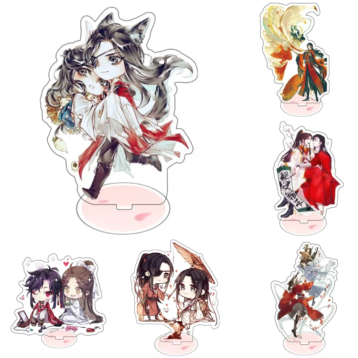 

Anime Figure Tian Guan Ci Fu Heaven Official's Blessing Plate Xielian Huacheng Acrylic Standing Model Desk Decor Keychain Props