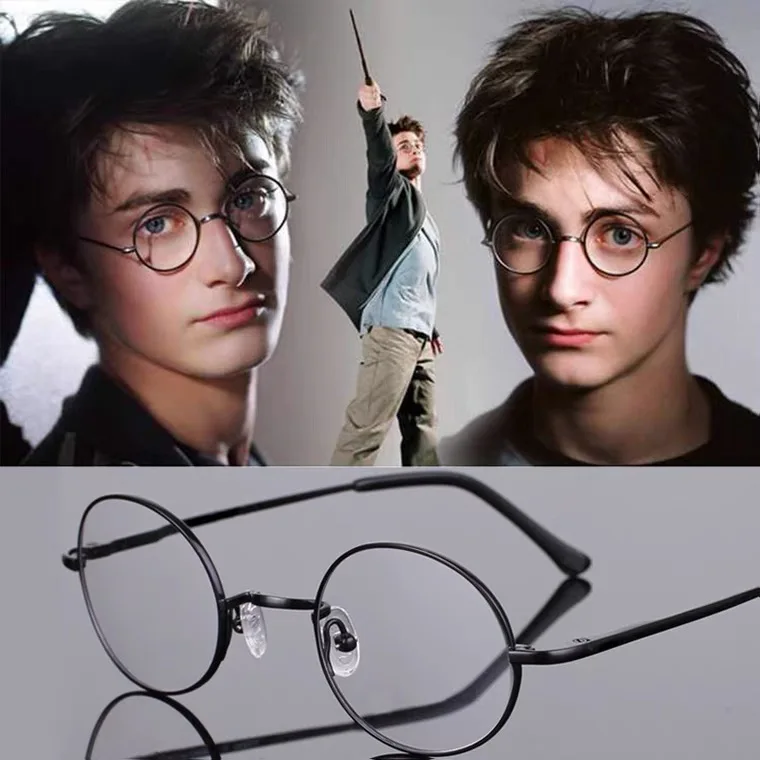 

1 Piece Black Metal Glasses Adults Halloween Wizard Cosplay