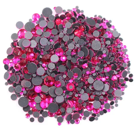 pink Отделка стразами платье розовый+ белый 1 шт./лот исправление аппликатор Diy Стразы гладить Применение исправления на Кристаллы Коробка Cpam - Цвет: pink