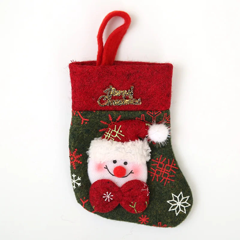 snowman sock Рождественский набор ножей, вилок, столовых приборов, юбка, штаны, носки, Navidad Natal, рождественские украшения для дома, Рождество, год - Цвет: snowman sock