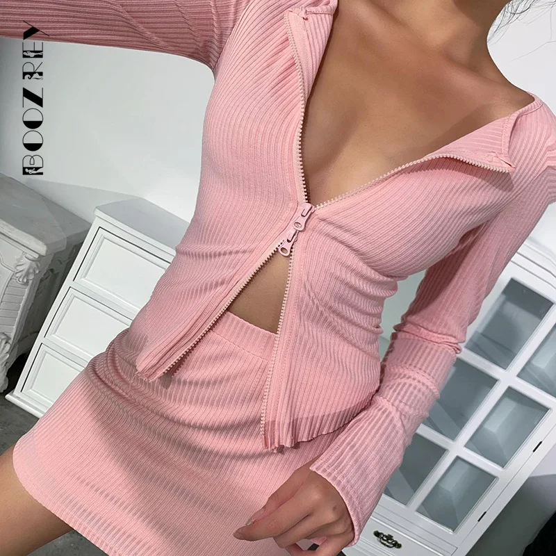 

BoozRey новый сексуальный кардиган на молнии с V-образным вырезом вязаная сумка яркий повседневный Тонкий Топ с длинным рукавом осеннее женско...