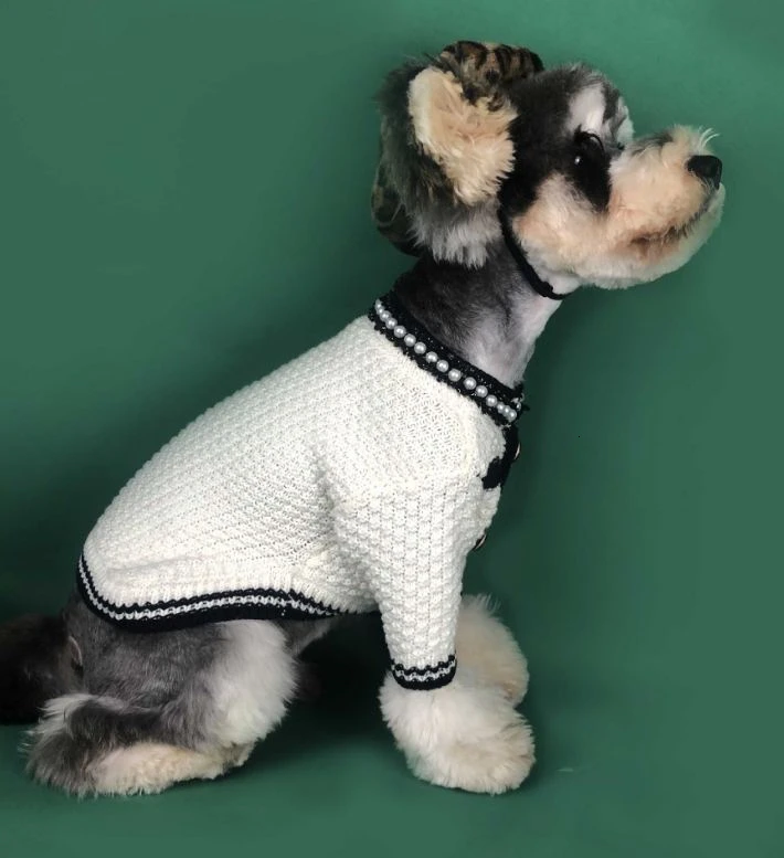 Элегантный кардиган для собак роскошный вязаный женский Классический домашних