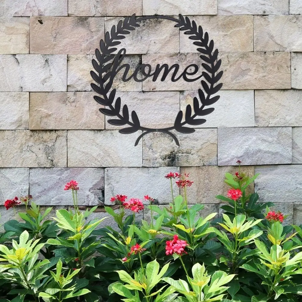 

Nordic Metal Wall Hanging Ornament Black Leaf Home Iron Frame Holder Background Wall Decor Pendant Room Bedroom Home Decoration