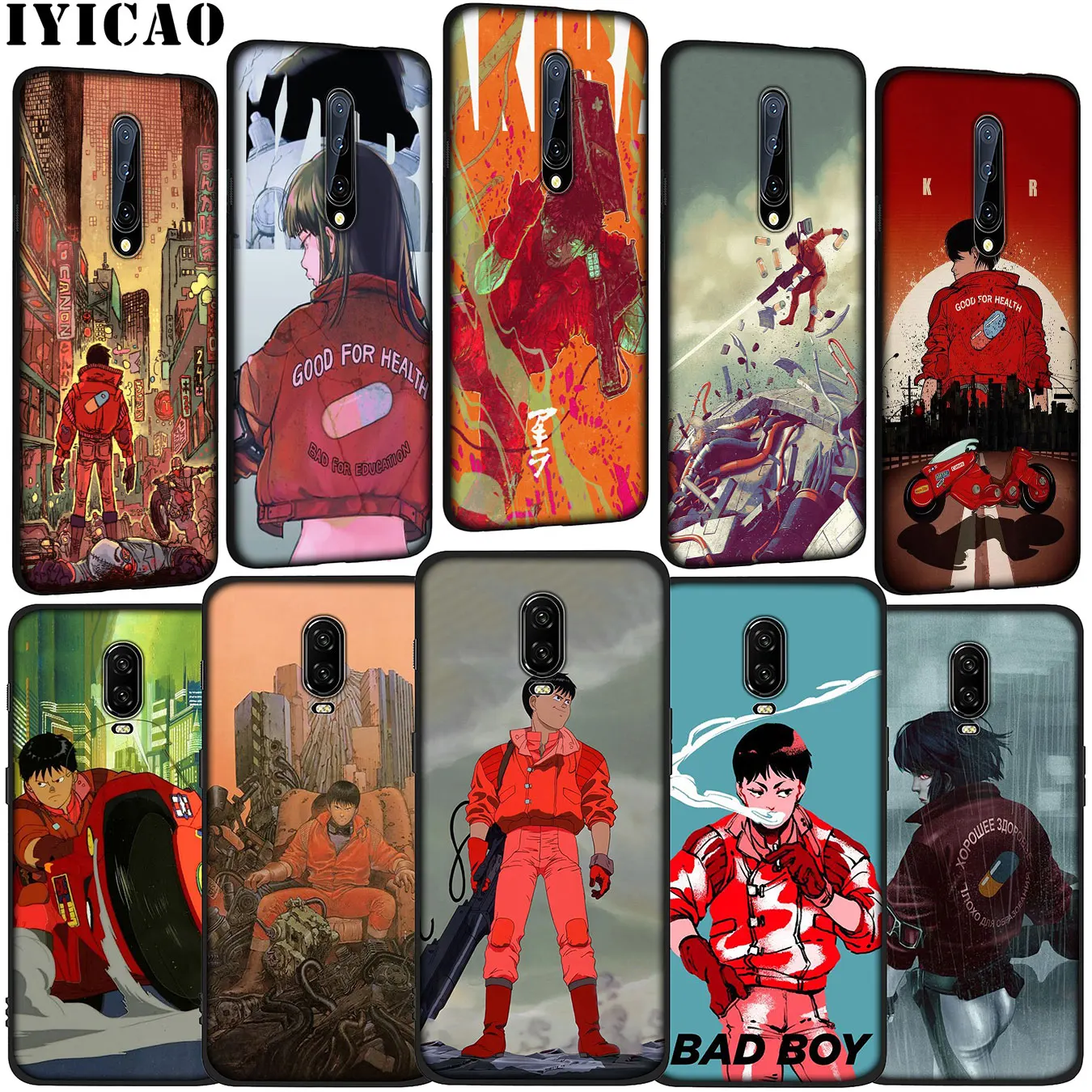 IYICAO мультфильм Akira аниме Мягкий Силиконовый ТПУ черный чехол для телефона OnePlus 7T 7