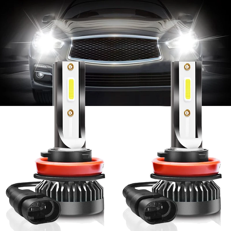 

Cars Auto Lights H11 Led Headlight H8 H9 Fog Lamps 12V 40W Headlamp 6000K White Bulbs 8000LM Low /High Beam Set Super Bright 2Pc