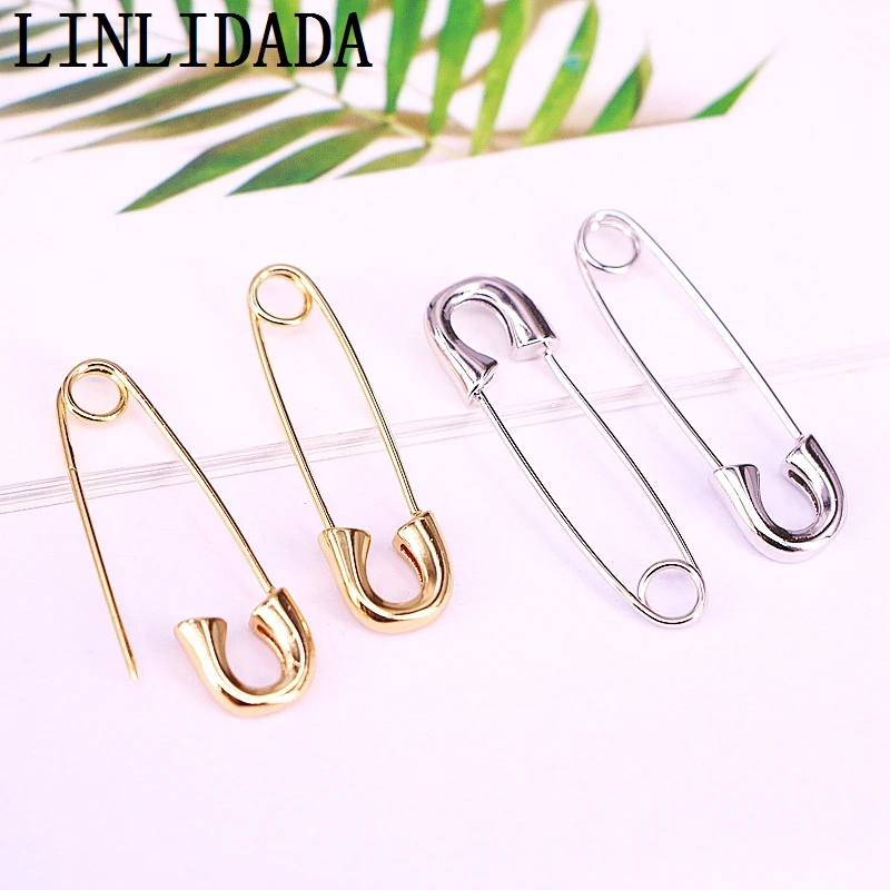 

10Pair 2020 top quality metal plated paperclip safety pin fashion elegant women jewelry earring