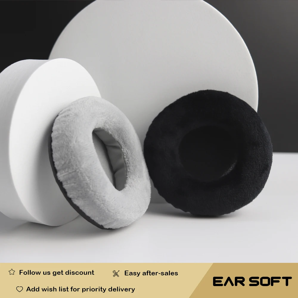 Enlarge Earsoft Replacement Cushions for ATH-AD400 ATH-A500 ATH-A500X Headphones Cushion Velvet Ear Pads Headset Cover Earmuff Sleeve