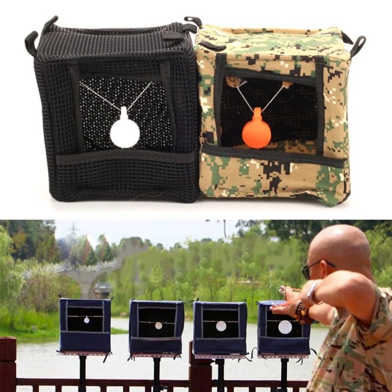 

Foldable Slingshot Target Box Outdoor Recycle Shooting Archery Hunting Catapult Nylon Case Holder For Practice Hunting Skill