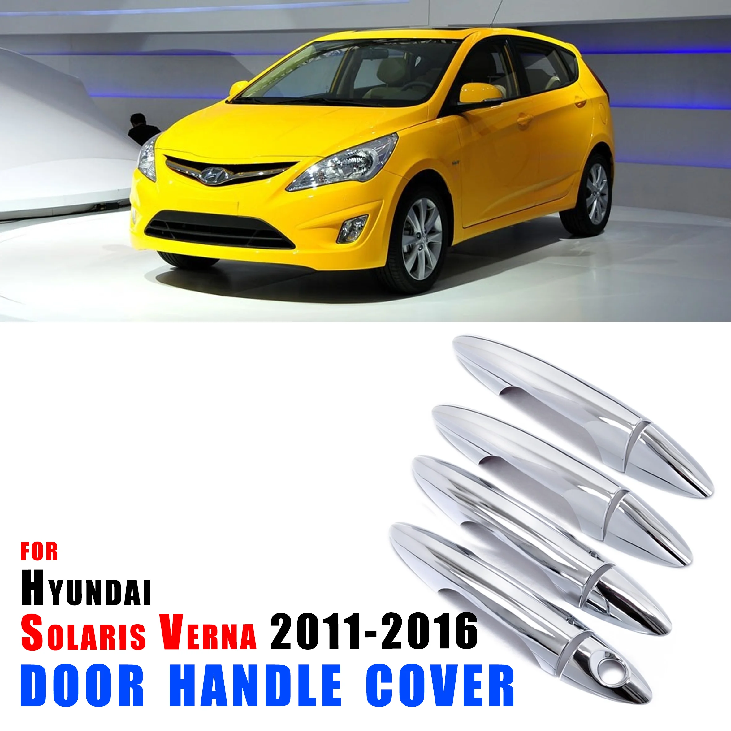 Хромированная накладка на дверную ручку для Hyundai Solaris Verna i25 Accent Grand Avega 2011 2012 2013 2014