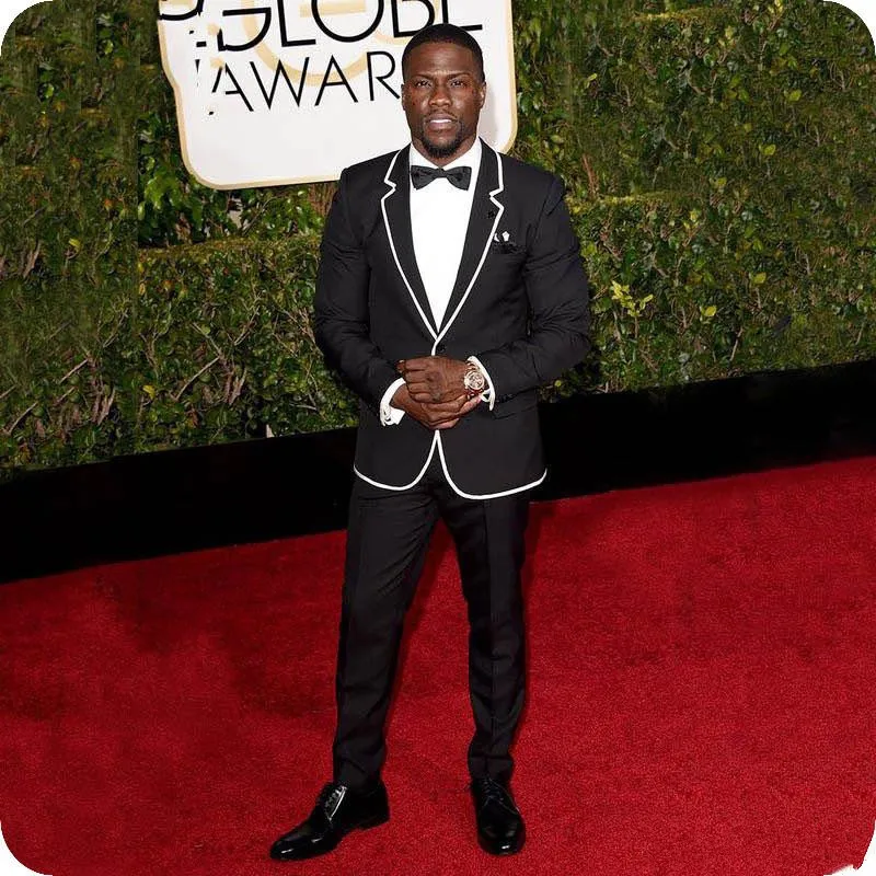 Новейший дизайн пиджак брюки белый край блейзер Мужской Костюм приталенный на