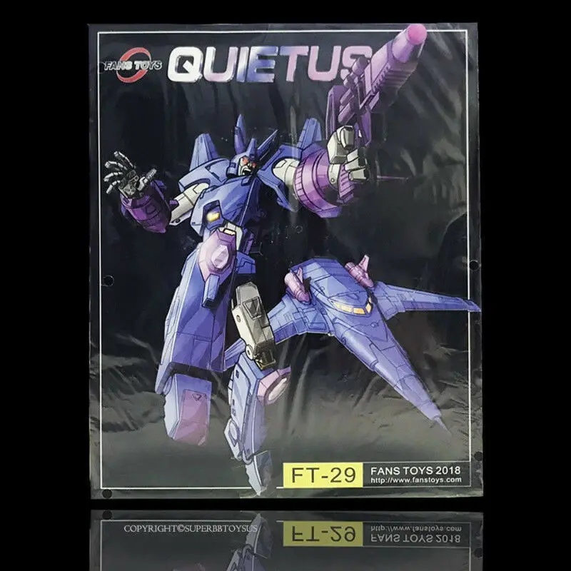 Fanstoys ft29 ft 29 трансформирует размерную карту Quietus G1 cyclonus MP на Экшн карте поклонников