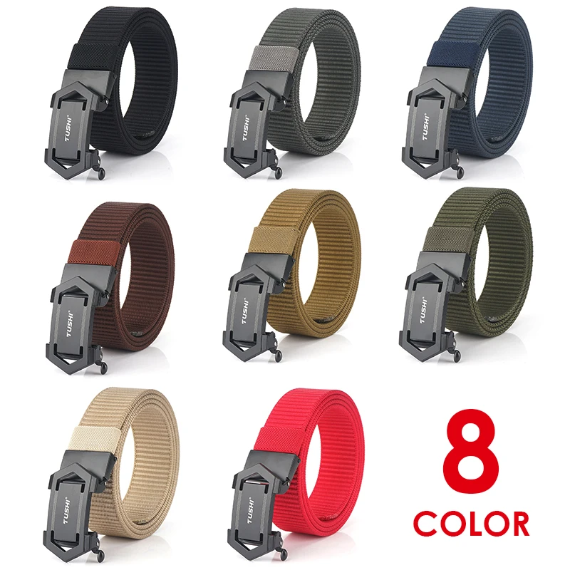HSSEE 2020 Mens Belt New Technology Automatic Buckle Tactical Hard Metal Soft Real Nylon Military Outdoor Sports | Спорт и