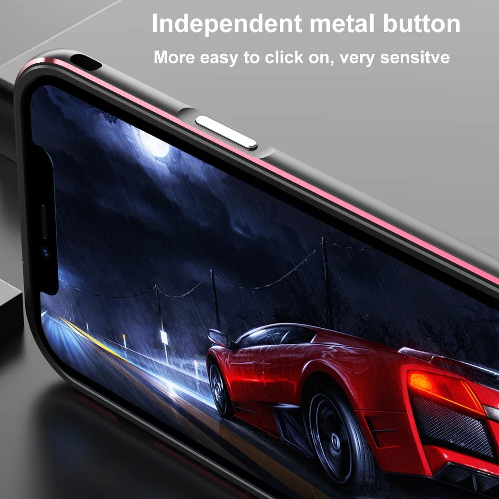 Чехол для iphone 12 pro оригинальный роскошный алюминиевый бампер чехол 13 max mini