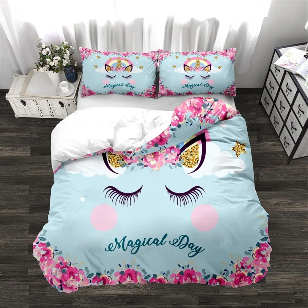 Детский комплект из пододеяльника и с 3D-принтом 2 предмета | Дом сад