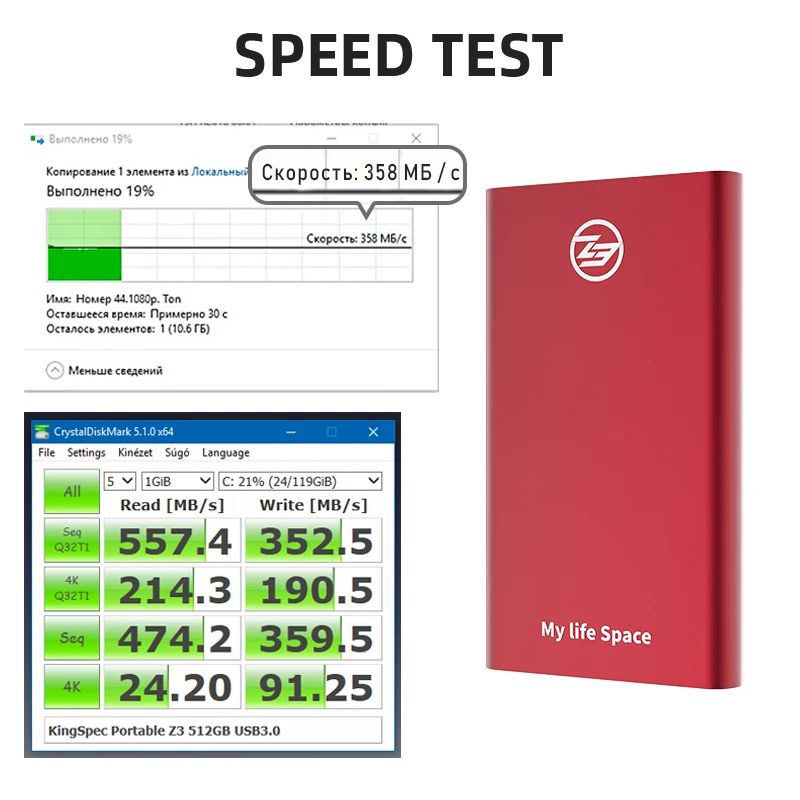 Kingspec ssd 120 ГБ 240 960 Type-C жесткий диск tlc USB3.1 внешний твердотельный накопитель