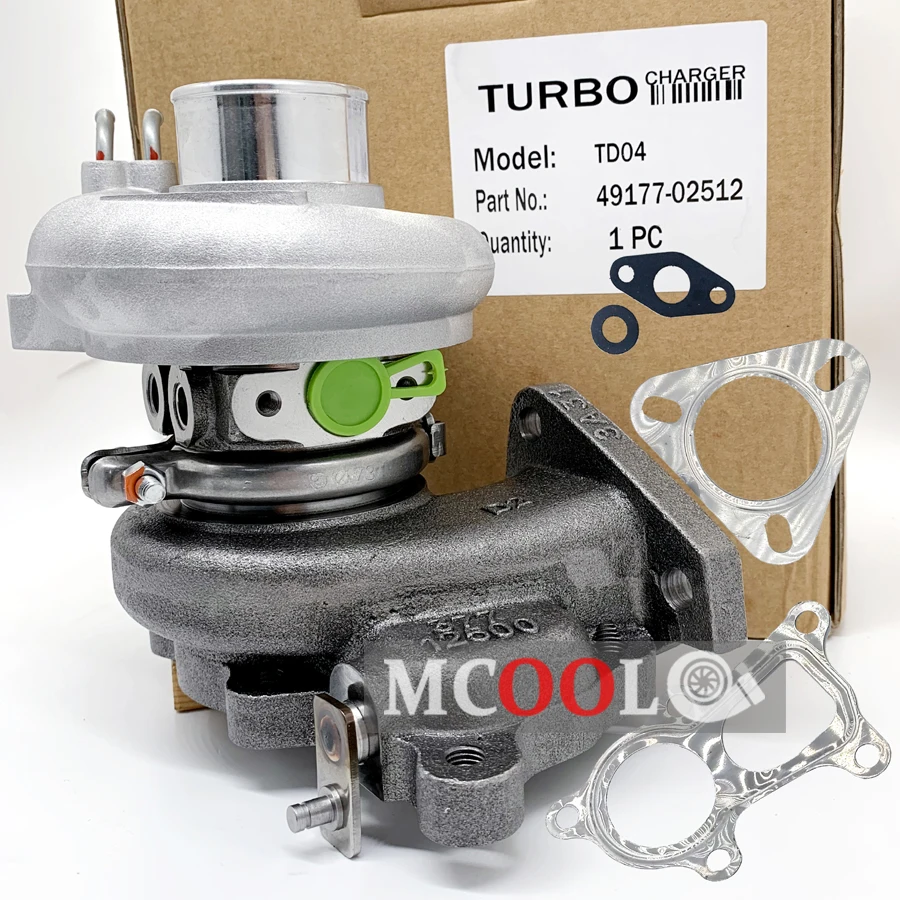 

Турбокомпрессор TD04 для Mitsubishi L200 Montero PAJERO Galloper 4D56 4D56Q 2.5L Turbo 49177-02512 4917702513 MR355225 с водяным охлаждением