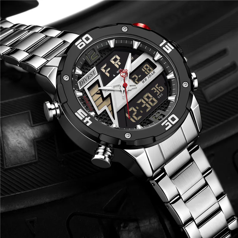 Часы наручные DIVEST Мужские кварцевые брендовые Роскошные модные