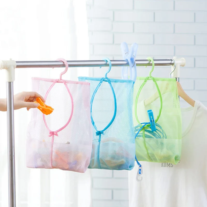 Multifunctional Hanging Mesh Bagsbaby Bath Toy Storage Bathroom Hook Drying Rack Net Newborns Baby Care Essentials Toys Baskets | Игрушки и