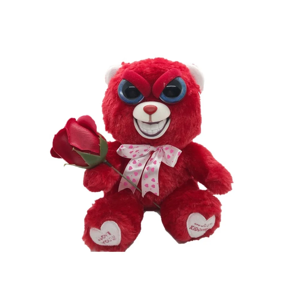 Feisty Pets Soft Toys 20cm Stuffed Plush Rose Red Valentine Bear for Lover