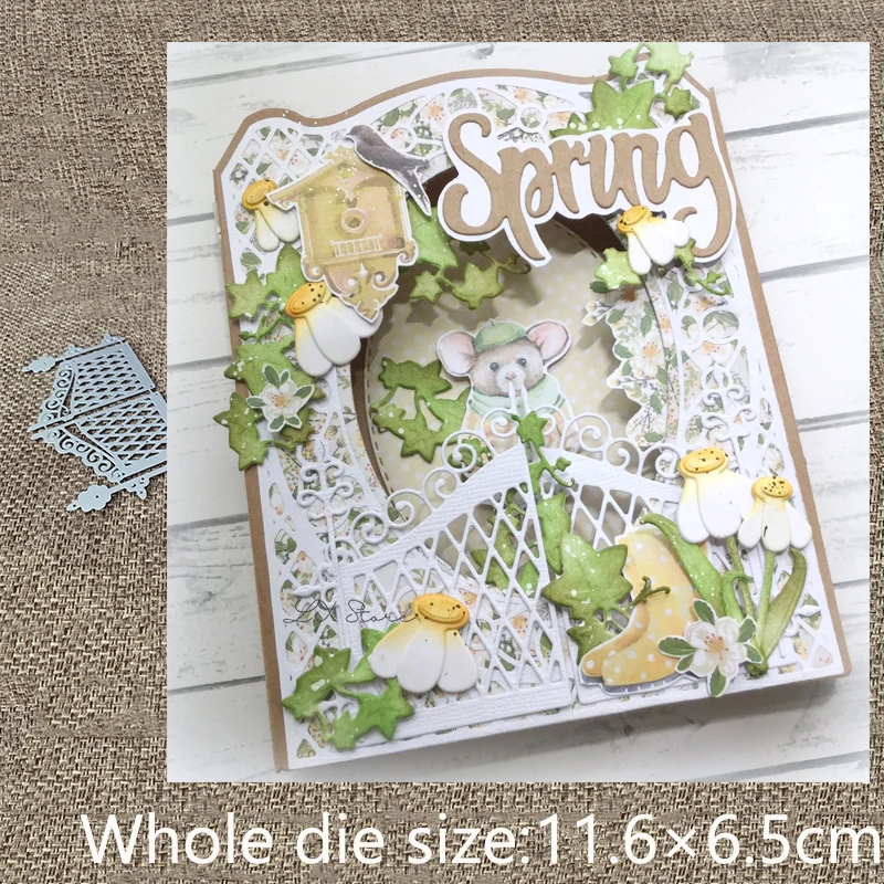 Новый дизайн металлический трафарет для рукоделия пресс-формы кружевной забор