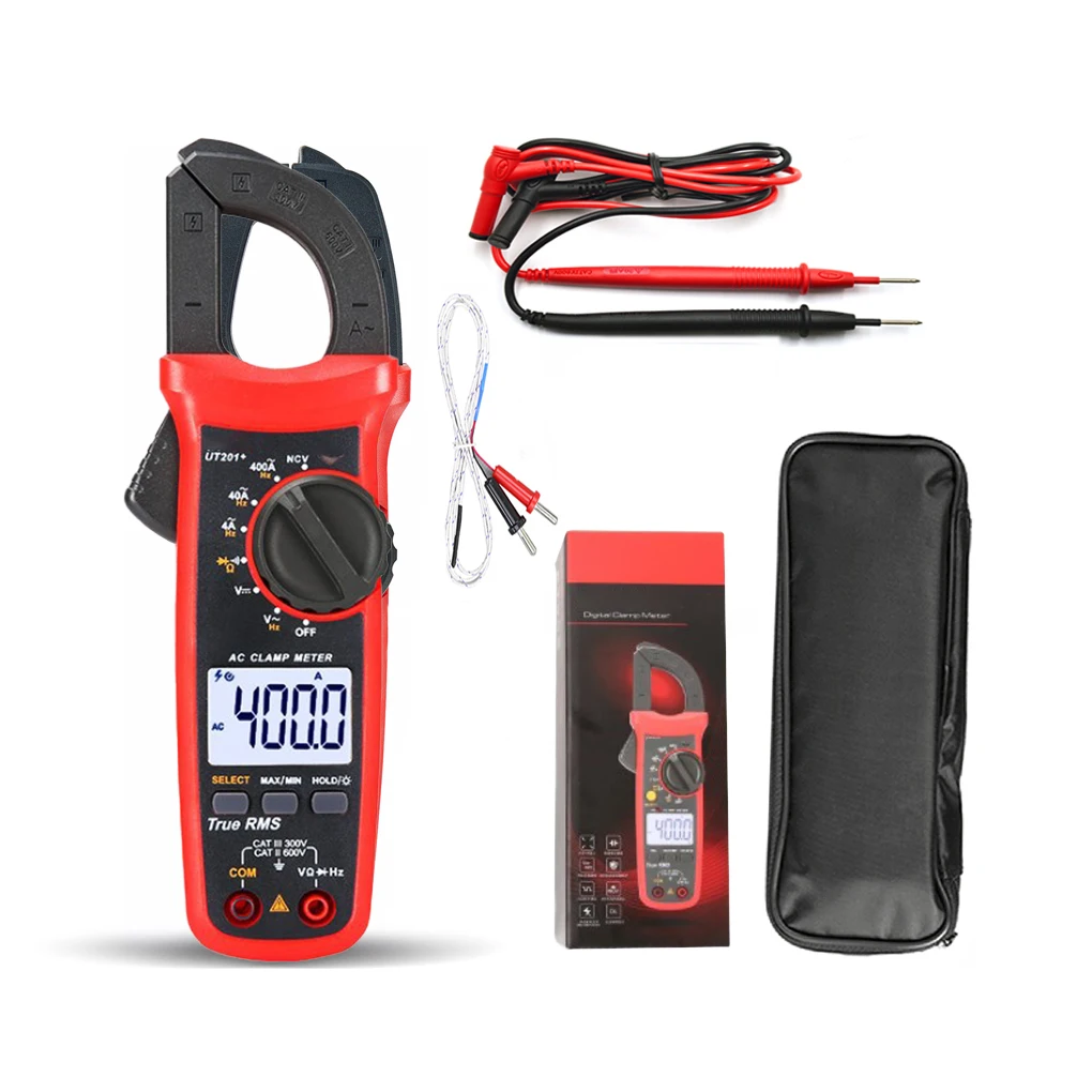 

UT204+ Digital AC DC Current Clamp Meter Multimeter True RMS 400-600A Auto Range Voltmeter Resistance Test