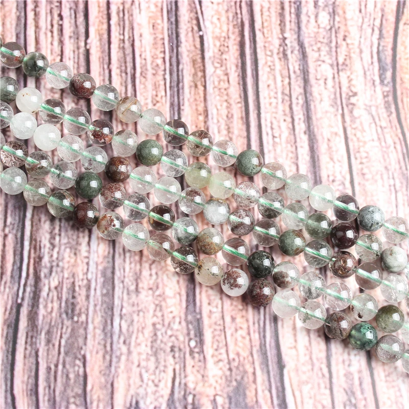 

Green ghost Natural stone beads round beads for jewelry making Diy necklace bracelet 4/6/8/10/12 MM