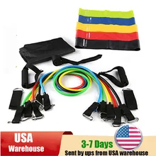 17pcs/set Resistance Bands with Exercise Tube Bands, Door Anchor, Ankle Straps, Carry Bag for Resist