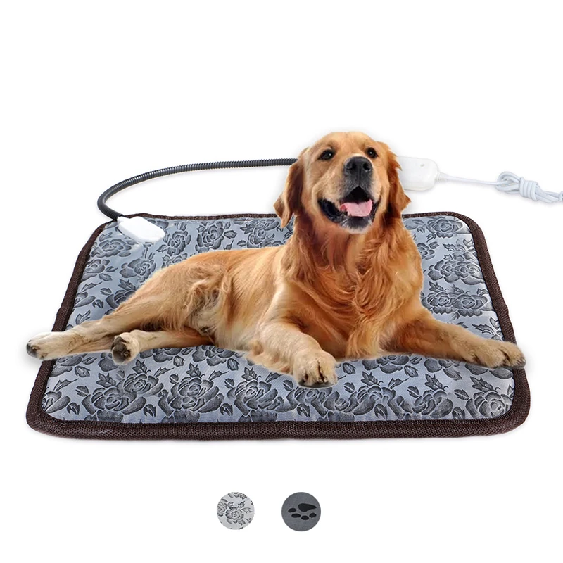 Benepaw Регулируемая грелка для собаки, кошки, щенка, защита от помех, электрический теплый коврик для питомца, водонепроницаемый, устойчивый к укусам провод