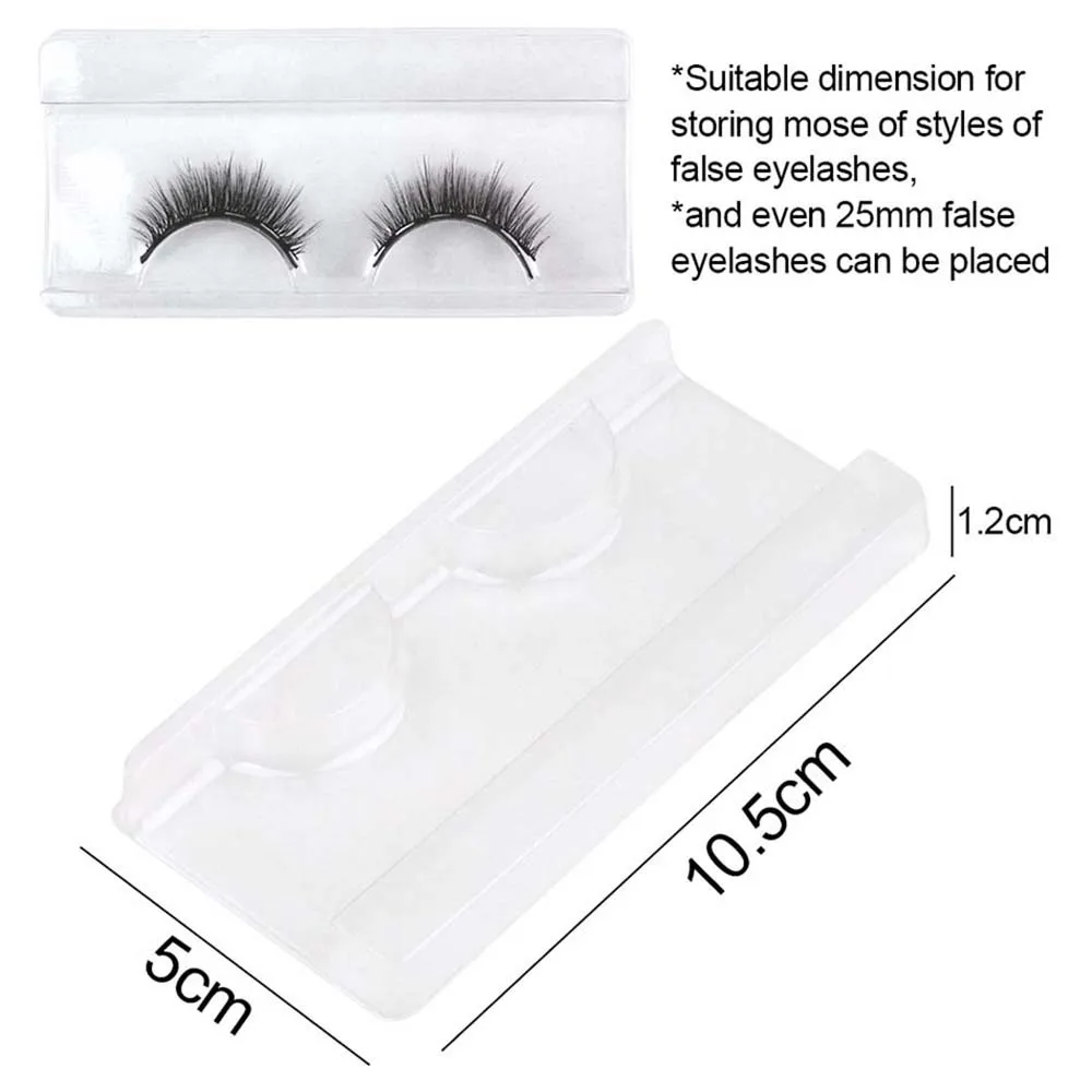 

Transparent Eyelash Tray Plastic Transparent False Eyelashes Box With Empty Eyelashes In Small Box False Eyelashes Storage Tool